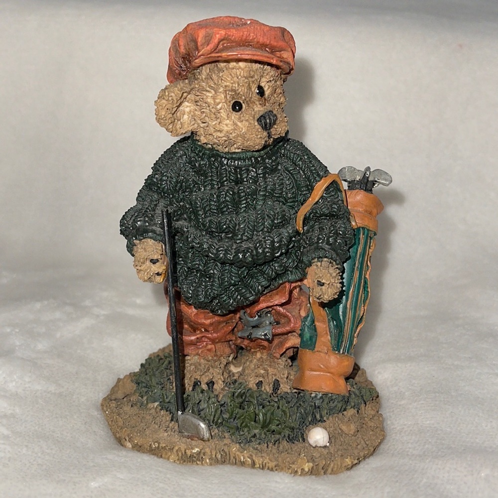 "Dempster Fore" 1995 by Lorraine BEAR Playing Golf: Cottage Collectibles by Ganz